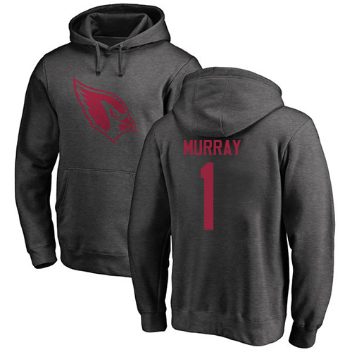 Arizona Cardinals Men Ash Kyler Murray One Color NFL Football #1 Pullover Hoodie Sweatshirts->nfl t-shirts->Sports Accessory